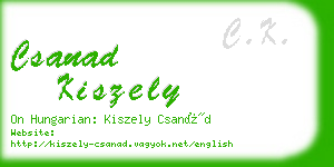 csanad kiszely business card